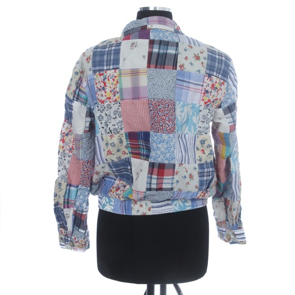 NWT Polo Ralph Lauren Women's Patchwork Quilted Cotton Linen Full Zip Jacket, M - Picture 2 of 8